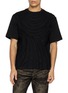TAAKK Tape Embroidered Crewneck Cotton T-Shirt