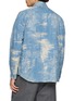 Back View - Click To Enlarge - TAAKK - Dark Wash Jacquard Denim Shirt