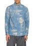 TAAKK Dark Wash Jacquard Denim Shirt