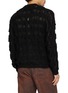 Back View - Click To Enlarge - TAAKK - Grid Textured Mohair Knit Sweater