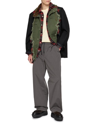Figure View - Click To Enlarge - KOLOR - Spliced Wool Blazer