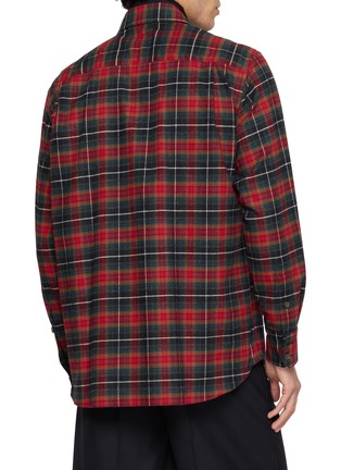 Back View - Click To Enlarge - KOLOR - Asymmetrical Layered Cotton Shirt