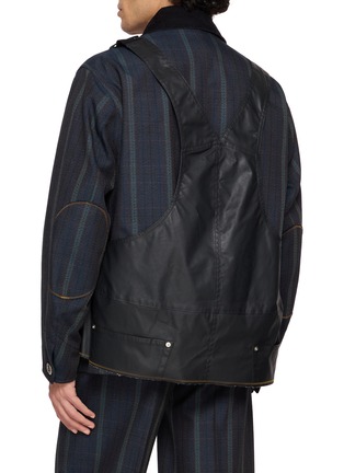 Back View - Click To Enlarge - KOLOR - Fisherman Bib Panel Chequered Jacket