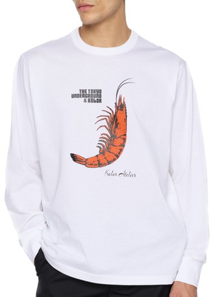  - KOLOR - Prawn Print Cotton T-Shirt