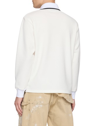 Back View - Click To Enlarge - KOLOR - Hybrid Polo Sweater