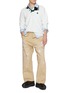 Figure View - Click To Enlarge - KOLOR - Hybrid Polo Sweater