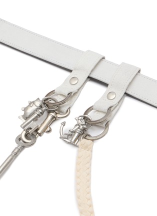Detail View - Click To Enlarge - KOLOR - Key Charm Braided Suede Belt