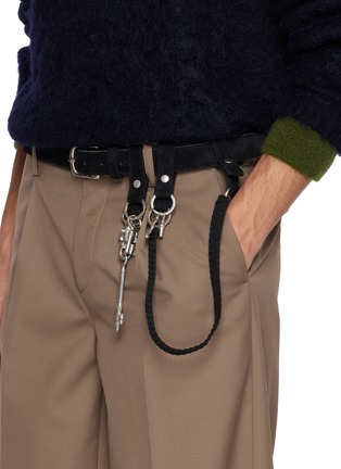 Figure View - Click To Enlarge - KOLOR - Key Charm Braided Suede Belt