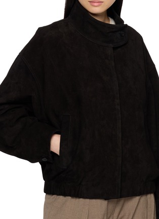  - LE17SEPTEMBRE - Funnel Neck Suede Leather Blouson Jacket