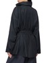 Back View - Click To Enlarge - LE17SEPTEMBRE - Draped Funnel Neck Cotton Half Trench Coat