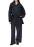 Figure View - Click To Enlarge - LE17SEPTEMBRE - Draped Funnel Neck Cotton Half Trench Coat
