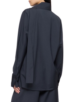 Back View - Click To Enlarge - LE17SEPTEMBRE - Long Sleeve Tie-Neck Wool Shirt
