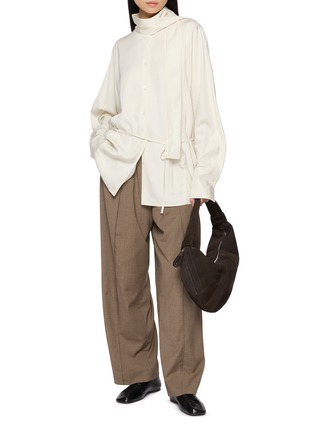 Figure View - Click To Enlarge - LE17SEPTEMBRE - Long Sleeve Fluid Scarf Detail Shirt