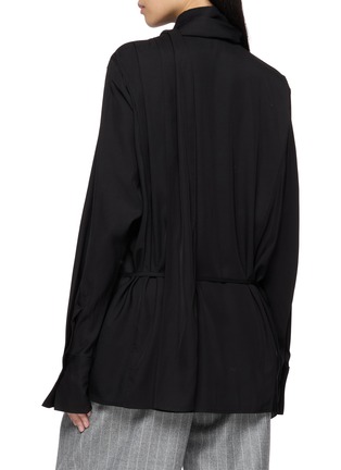 Back View - Click To Enlarge - LE17SEPTEMBRE - Long Sleeve Fluid Scarf Detail Shirt