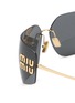 Detail View - Click To Enlarge - MIU MIU - Fashion Show Metal Rectangle Sunglasses
