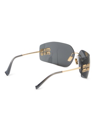 Figure View - Click To Enlarge - MIU MIU - Fashion Show Metal Rectangle Sunglasses