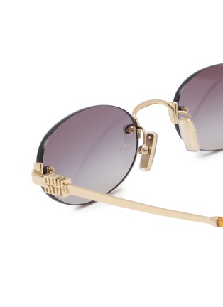 Detail View - Click To Enlarge - MIU MIU - Main Collection Oval Sunglasses