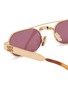 Detail View - Click To Enlarge - MIU MIU - Metal Oval Sunglasses