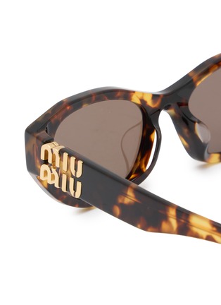 Detail View - Click To Enlarge - MIU MIU - Miu Glimpse Oval Sunglasses