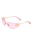 MIU MIU Fashion Show Metal Rectangle Sunglasses