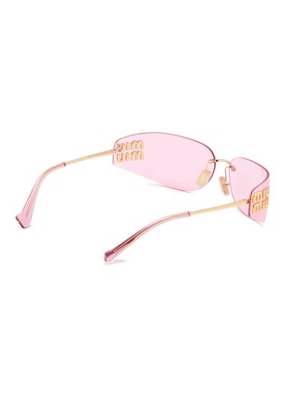 Figure View - Click To Enlarge - MIU MIU - Fashion Show Metal Rectangle Sunglasses