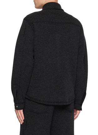 Back View - Click To Enlarge - BARRIE - Cashmere Cotton Denim Overshirt