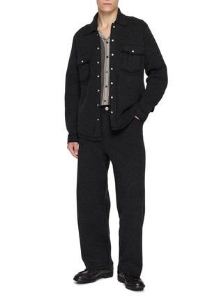 Figure View - Click To Enlarge - BARRIE - Cashmere Cotton Denim Overshirt