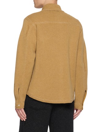 Back View - Click To Enlarge - BARRIE - Cashmere Cotton Denim Overshirt