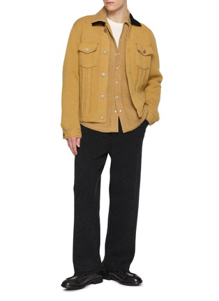 Figure View - Click To Enlarge - BARRIE - Cashmere Cotton Denim Overshirt