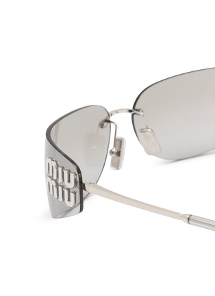 Detail View - Click To Enlarge - MIU MIU - Fashion Show Metal Rectangle Sunglasses