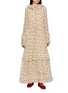 Main View - Click To Enlarge - INTO THE EAST - Hibiscus Vine Print Lace Up Long Dress