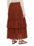 Back View - Click To Enlarge - INTO THE EAST - Tiered Ruffle Long Skirt