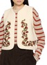  - INTO THE EAST - Hibiscus Vine Hand Embroidered Knit Vest