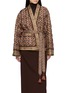 INTO THE EAST Diamond Lattice Quilted Cardigan