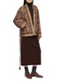 Figure View - Click To Enlarge - INTO THE EAST - Diamond Lattice Quilted Cardigan