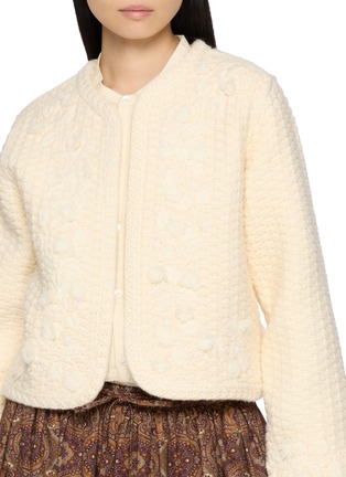  - INTO THE EAST - Hibiscus Vine Hand Embroidered Knit Jacket