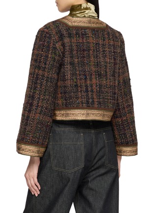 Back View - Click To Enlarge - INTO THE EAST - Square Neck Frog Fastening Tweed Jacket