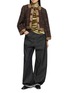 Figure View - Click To Enlarge - INTO THE EAST - Square Neck Frog Fastening Tweed Jacket