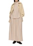 Figure View - Click To Enlarge - INTO THE EAST - Gathered Raw Hem Midi Skirt