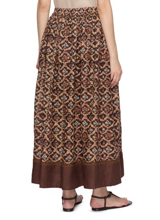 Back View - Click To Enlarge - INTO THE EAST - Diamond Floral Print Long Skirt