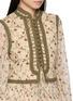  - INTO THE EAST - Hibiscus Wisteria Print Chinese Knot Button Vest