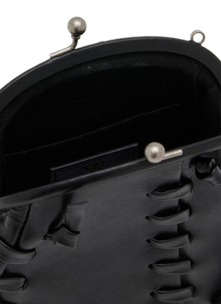 Detail View - Click To Enlarge - Y'S - Mini Metal Clasp Leather Shoulder Bag