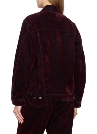 Back View - Click To Enlarge - TONYWACK - Oversized Flock Denim Trucker Jacket