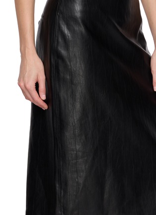  - TONYWACK - Faux Leather Midi Skirt