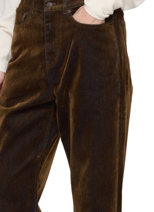  - TONYWACK - Flocked Dark Wash Denim Flared Pants