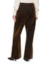 Back View - Click To Enlarge - TONYWACK - Flocked Dark Wash Denim Flared Pants