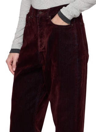  - TONYWACK - Flocked Dark Wash Denim Flared Pants