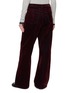 Back View - Click To Enlarge - TONYWACK - Flocked Dark Wash Denim Flared Pants