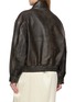 Back View - Click To Enlarge - TONYWACK - Grained Leather Bomber Jacket