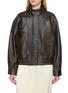TONYWACK Grained Leather Bomber Jacket